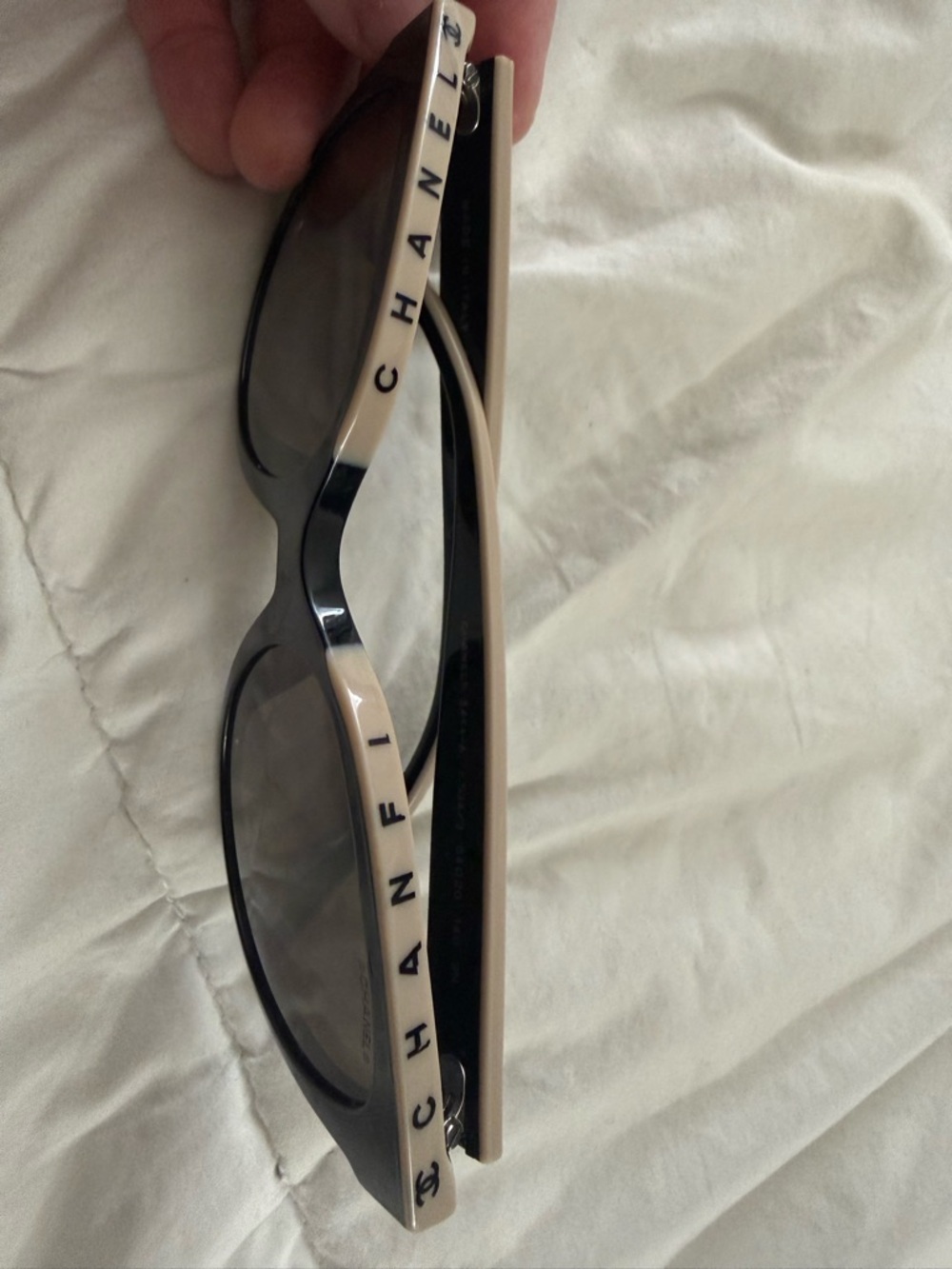 CHANEL Black Oversized Round Women's Sunglasses - Picture 2 of 5